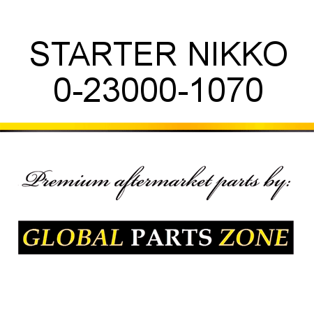 STARTER NIKKO 0-23000-1070