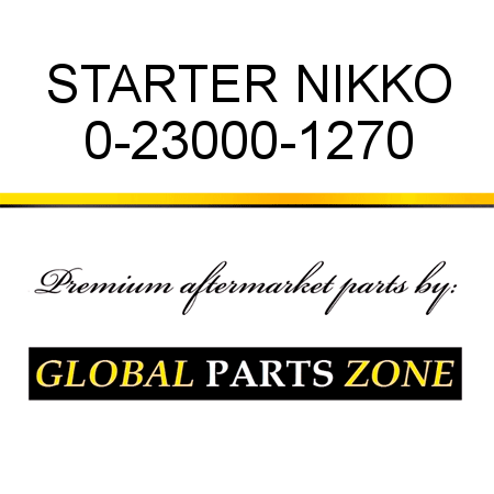 STARTER NIKKO 0-23000-1270