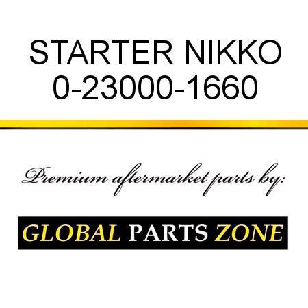 STARTER NIKKO 0-23000-1660