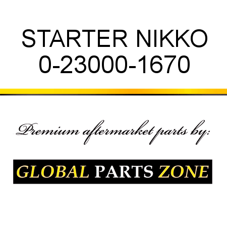 STARTER NIKKO 0-23000-1670