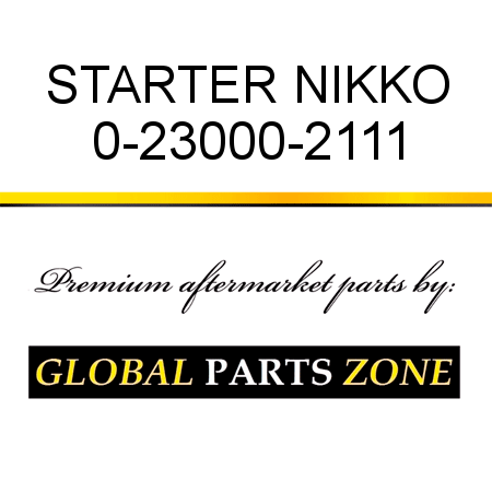 STARTER NIKKO 0-23000-2111