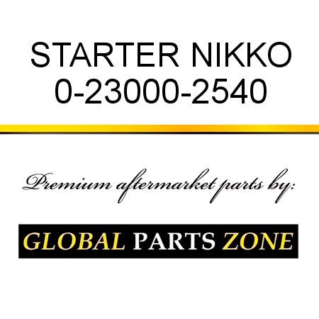 STARTER NIKKO 0-23000-2540