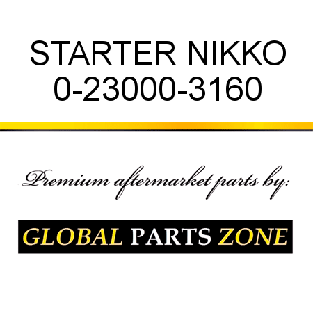 STARTER NIKKO 0-23000-3160