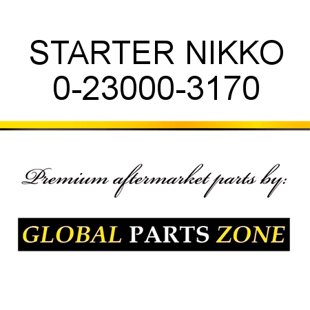 STARTER NIKKO 0-23000-3170