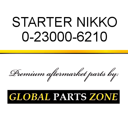 STARTER NIKKO 0-23000-6210