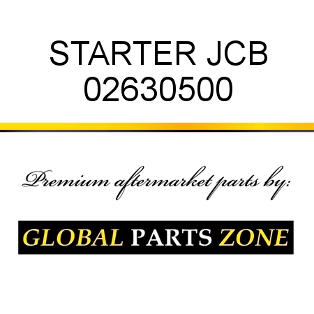 STARTER JCB 02630500