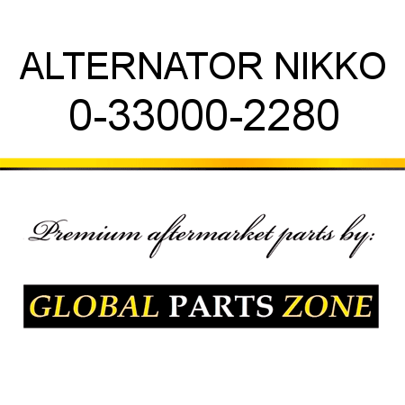 ALTERNATOR NIKKO 0-33000-2280