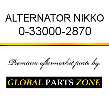 ALTERNATOR NIKKO 0-33000-2870