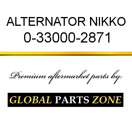 ALTERNATOR NIKKO 0-33000-2871