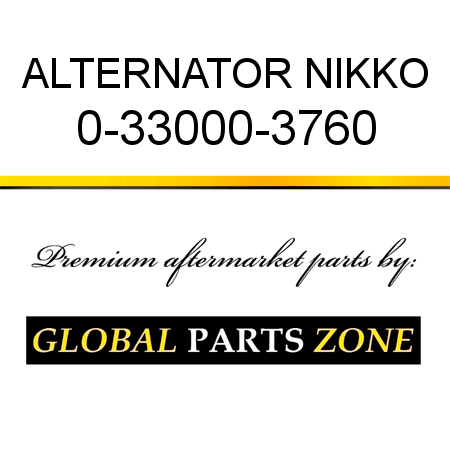 ALTERNATOR NIKKO 0-33000-3760