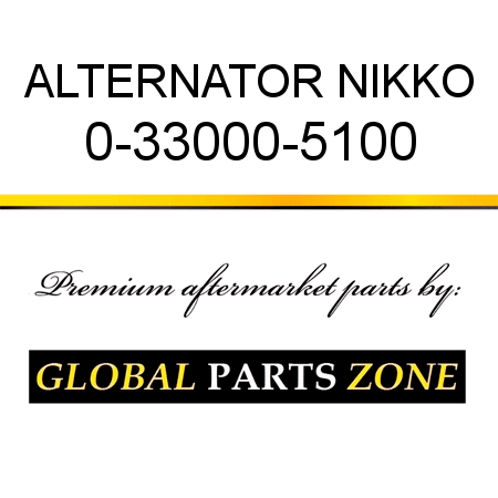 ALTERNATOR NIKKO 0-33000-5100