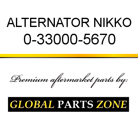 ALTERNATOR NIKKO 0-33000-5670