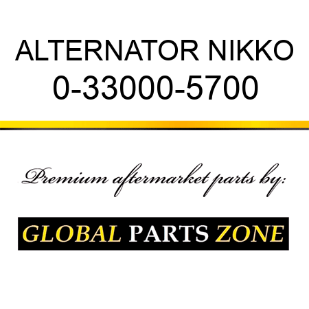 ALTERNATOR NIKKO 0-33000-5700