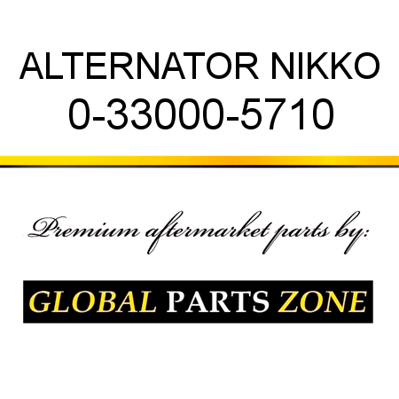 ALTERNATOR NIKKO 0-33000-5710