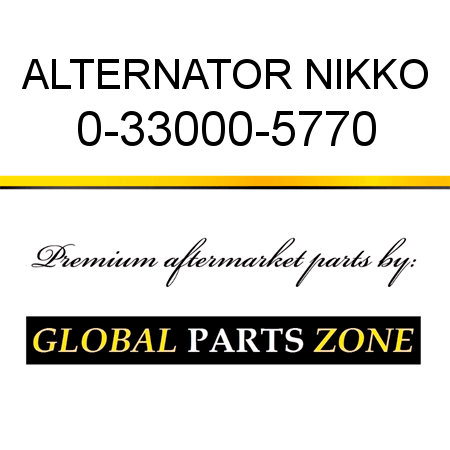 ALTERNATOR NIKKO 0-33000-5770
