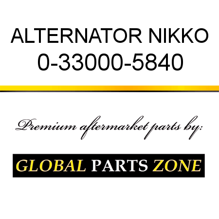 ALTERNATOR NIKKO 0-33000-5840