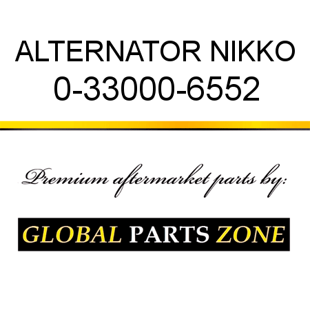 ALTERNATOR NIKKO 0-33000-6552