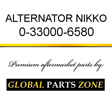 ALTERNATOR NIKKO 0-33000-6580