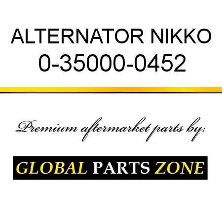 ALTERNATOR NIKKO 0-35000-0452