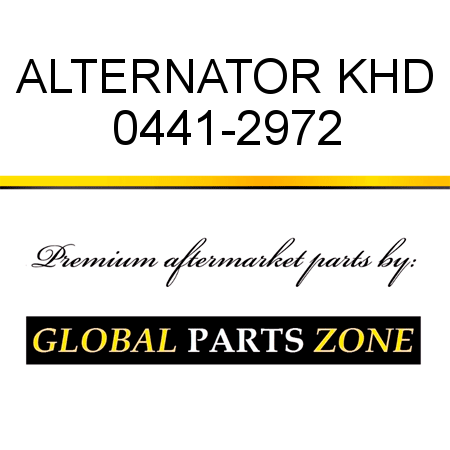 ALTERNATOR KHD 0441-2972