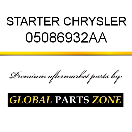 STARTER CHRYSLER 05086932AA