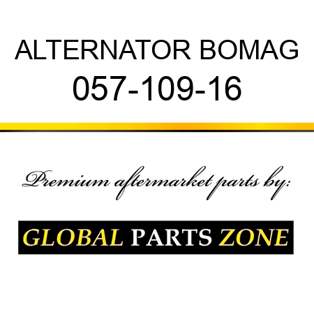ALTERNATOR BOMAG 057-109-16
