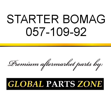 STARTER BOMAG 057-109-92