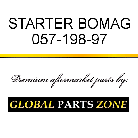 STARTER BOMAG 057-198-97