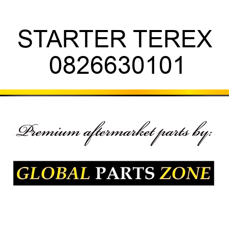 STARTER TEREX 0826630101