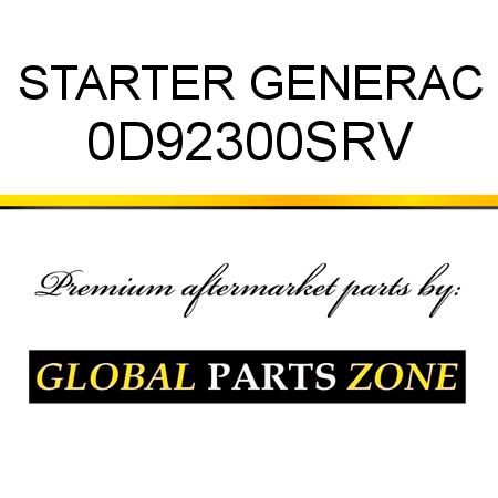 STARTER GENERAC 0D92300SRV