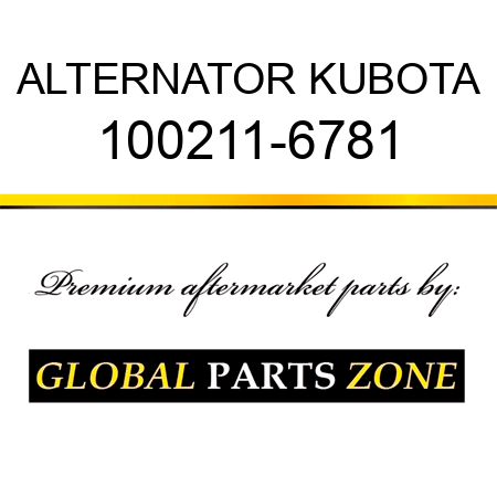 ALTERNATOR KUBOTA 100211-6781