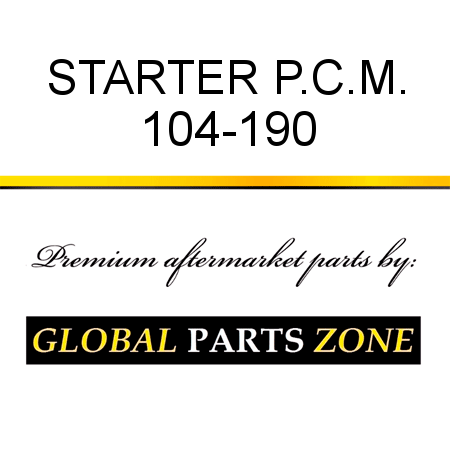 STARTER P.C.M. 104-190