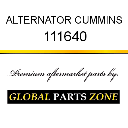 ALTERNATOR CUMMINS 111640