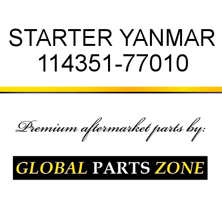 STARTER YANMAR 114351-77010