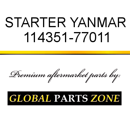 STARTER YANMAR 114351-77011