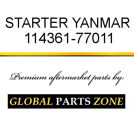 STARTER YANMAR 114361-77011