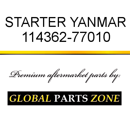 STARTER YANMAR 114362-77010