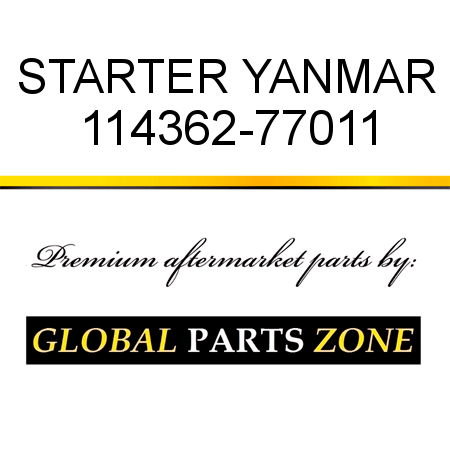 STARTER YANMAR 114362-77011