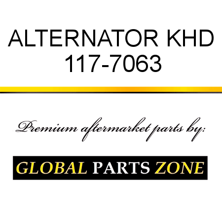 ALTERNATOR KHD 117-7063