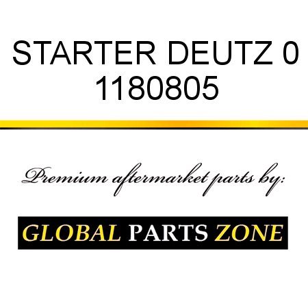 STARTER DEUTZ 0 1180805