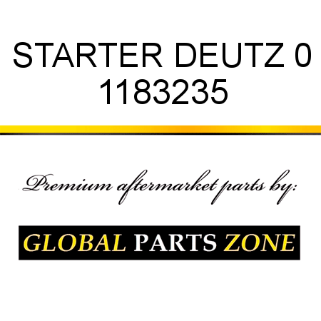 STARTER DEUTZ 0 1183235