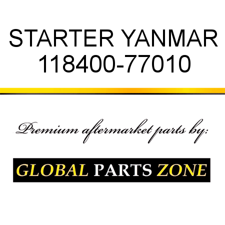 STARTER YANMAR 118400-77010