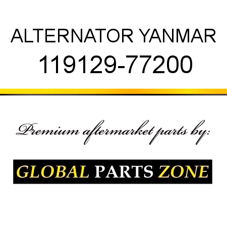 ALTERNATOR YANMAR 119129-77200