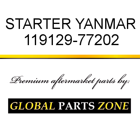 STARTER YANMAR 119129-77202