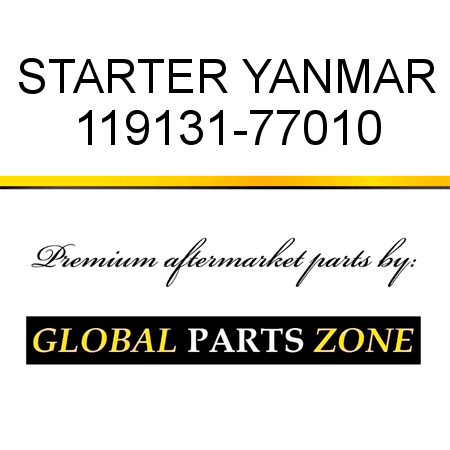 STARTER YANMAR 119131-77010