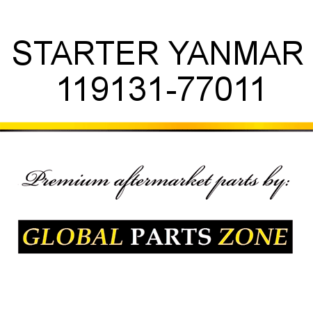 STARTER YANMAR 119131-77011