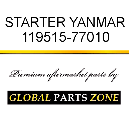 STARTER YANMAR 119515-77010