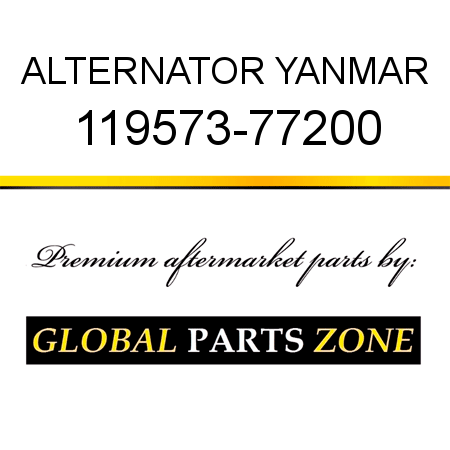 ALTERNATOR YANMAR 119573-77200