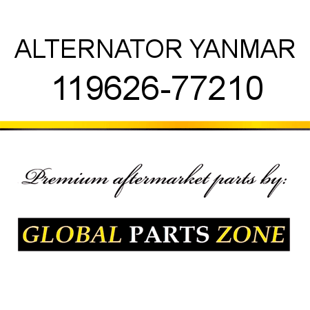 ALTERNATOR YANMAR 119626-77210