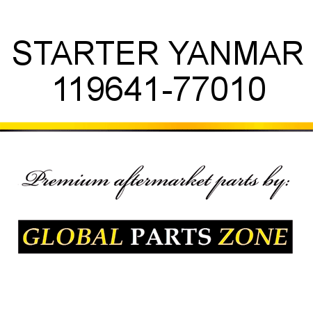 STARTER YANMAR 119641-77010